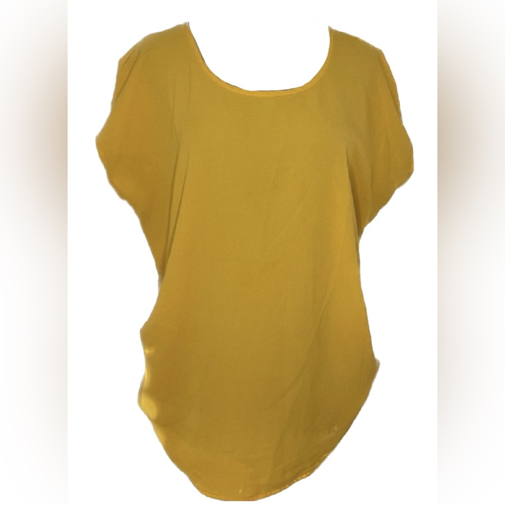 ZENOBIA Blouse Yellow sleeveless top 1XL